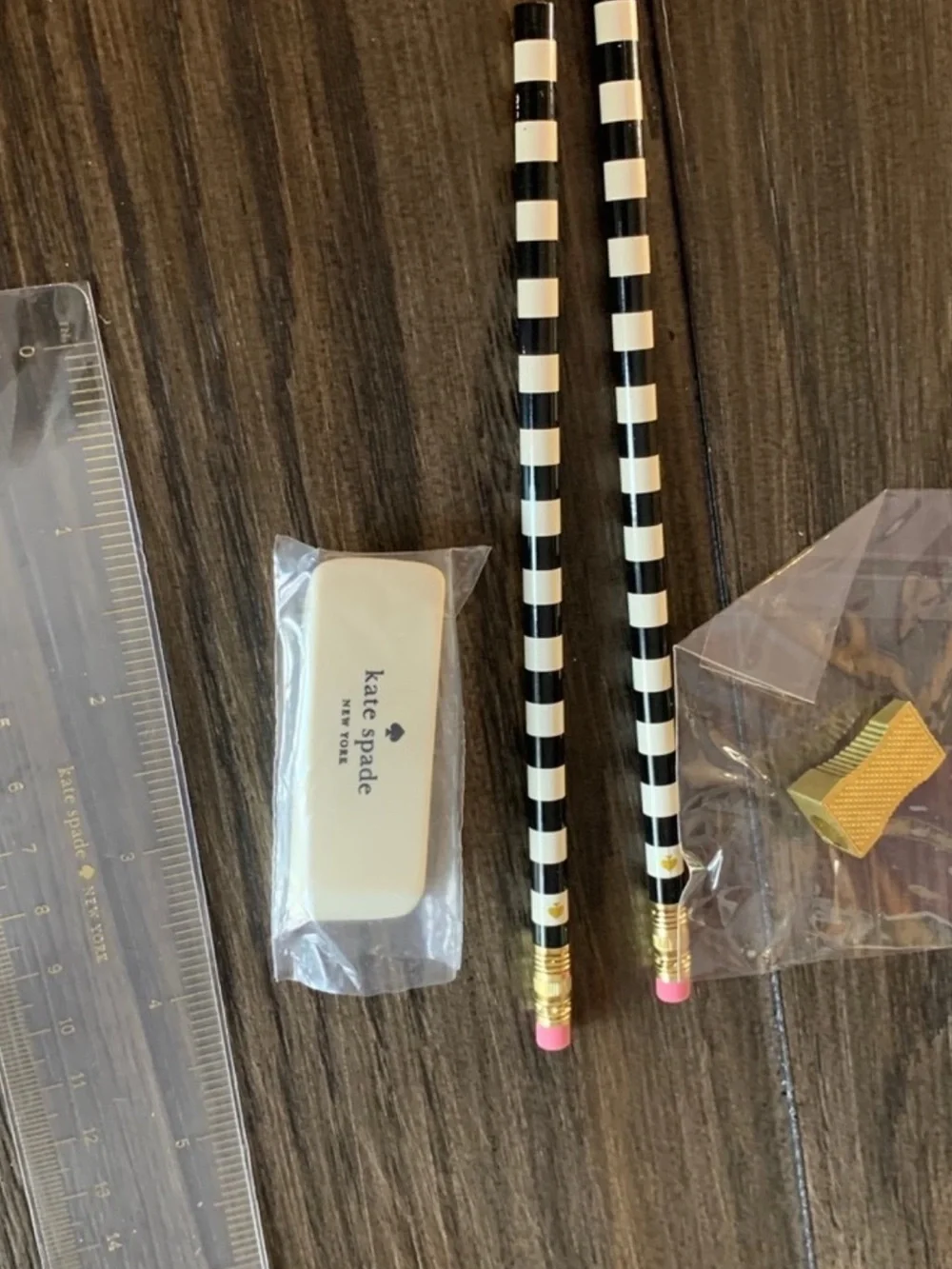 NWT Kate Spade ‘Get to the Point' Blue Striped Pencil Pouch